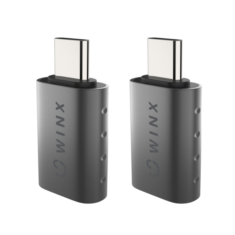 Winx Link Simple Type C to USB Adapter Dual Pack - Grey - Grey