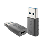 Winx Link Simple USB To Type C Adapter Dual Pack - Grey