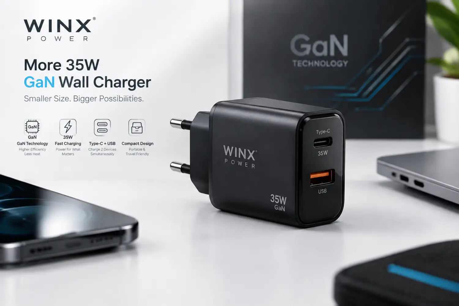 WINX POWER More 35W GaN Wall Charger
