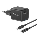 WINX POWER Essential Type-C 20W GaN Wall Charger - Black - Black
