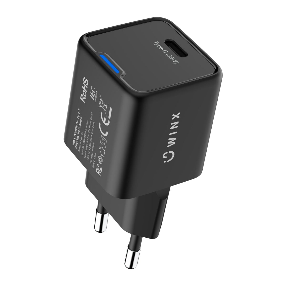 WINX POWER Fast Type-C 35W GaN Wall Charger - Black