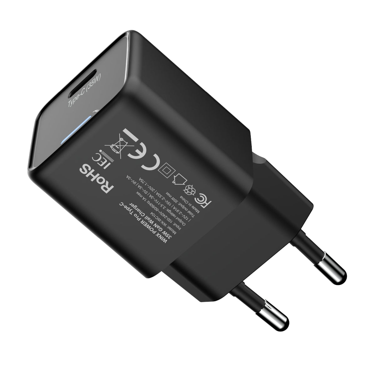 WINX POWER Fast Type-C 35W GaN Wall Charger - Black