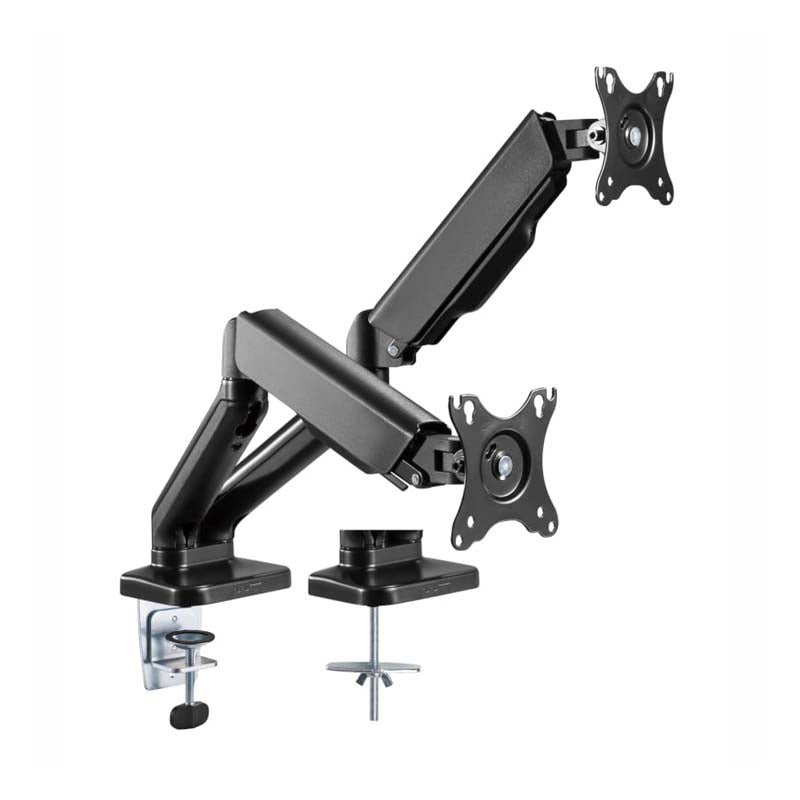 Winx Rise Pro Dual Full Motion Monitor Arm - Black - Black