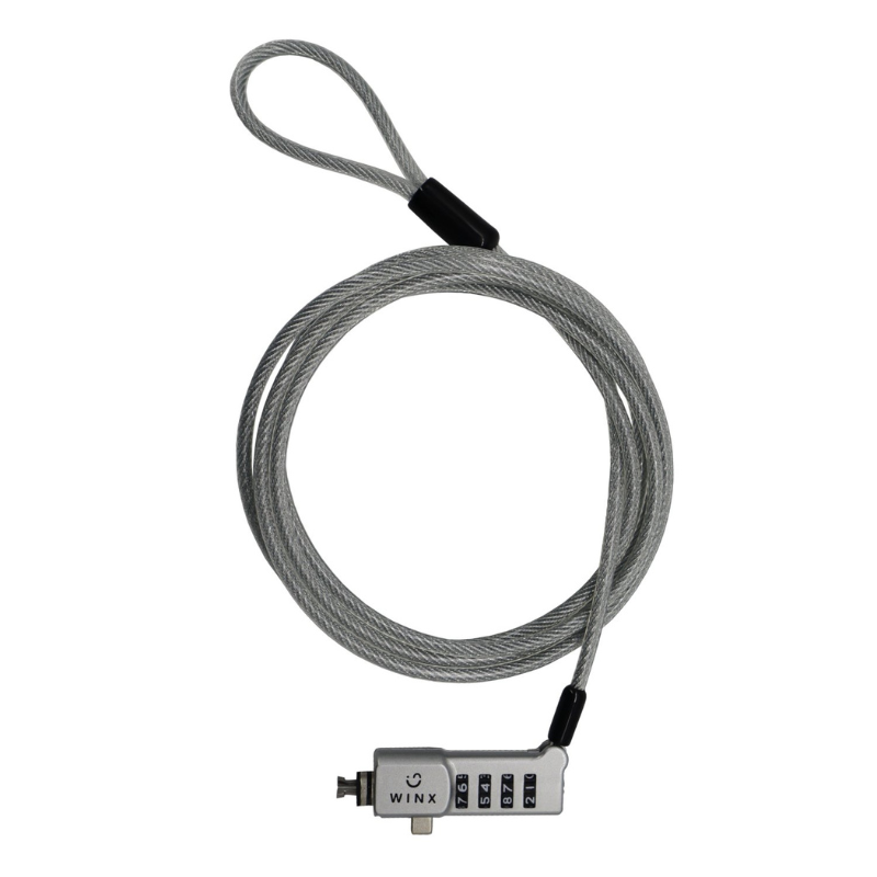Winx Secure Max Universal Code Cable Lock - Silver