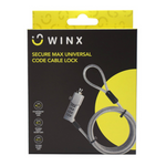 Winx Secure Max Universal Code Cable Lock - Silver
