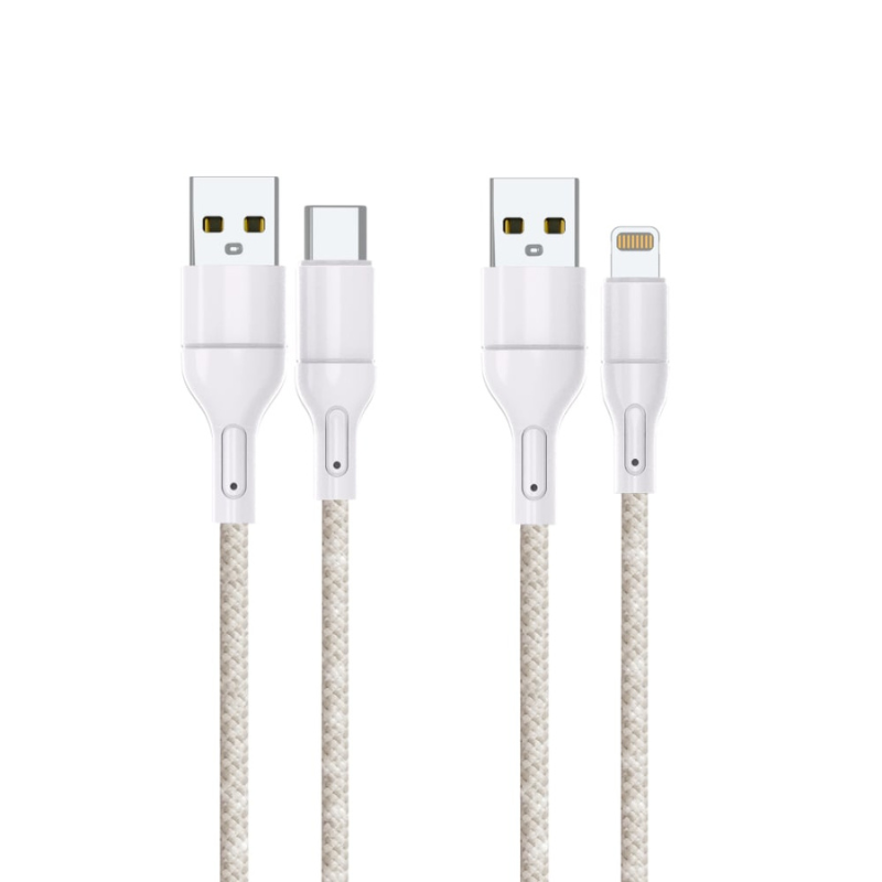 Winx USB to Type-C|Lightning Charging Cables - White
