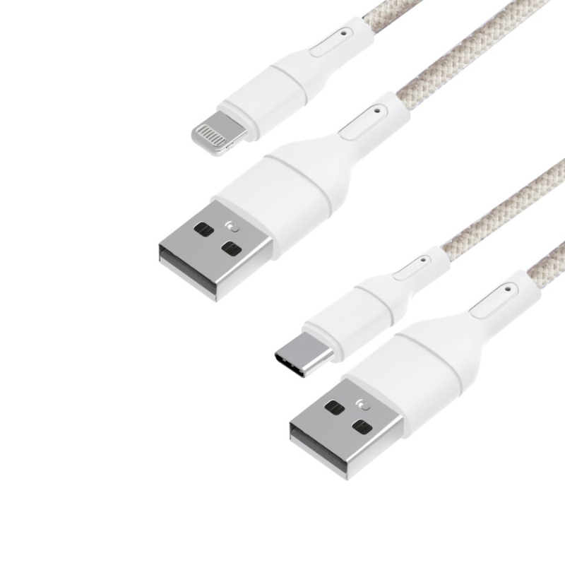 Winx USB to Type-C|Lightning Charging Cables - White