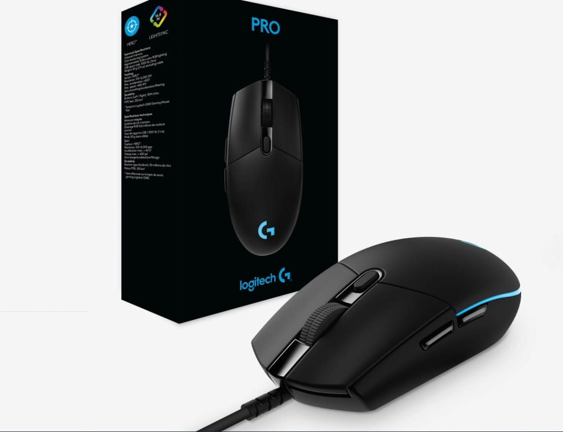 Logitech G Pro Wired Gaming Mouse - Black