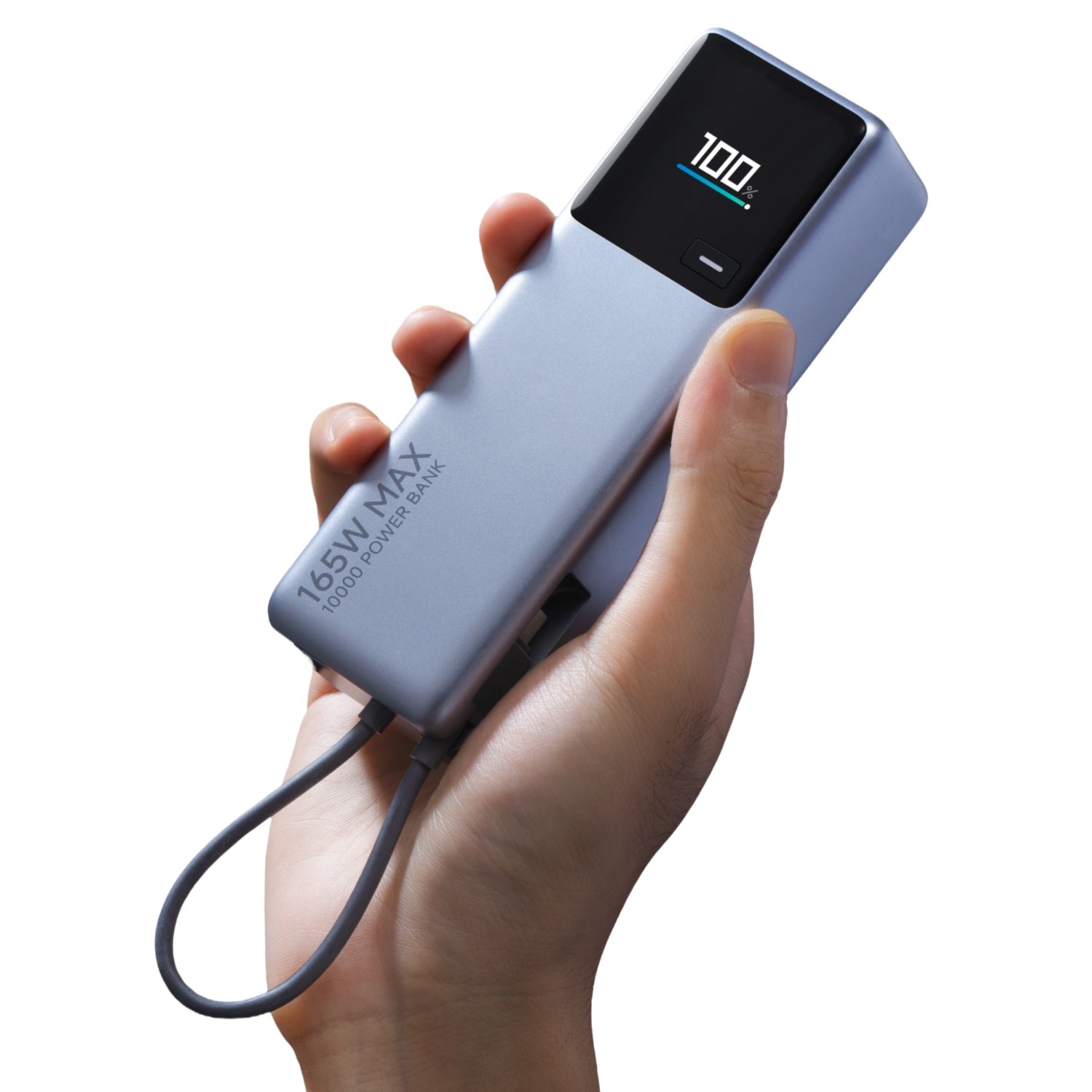 Xiaomi 165W Power Bank 10000mAh (Integrated Cable) - Silver - Silver