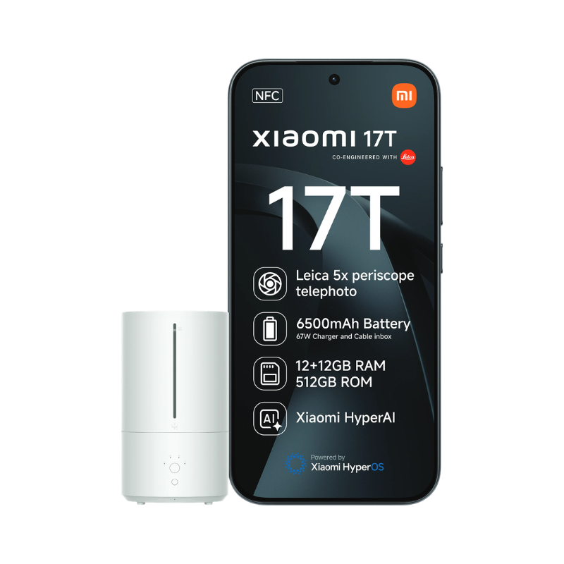 Xiaomi 17T 5G Dual Sim 512GB + Smart Purifier 2 - Black - Black