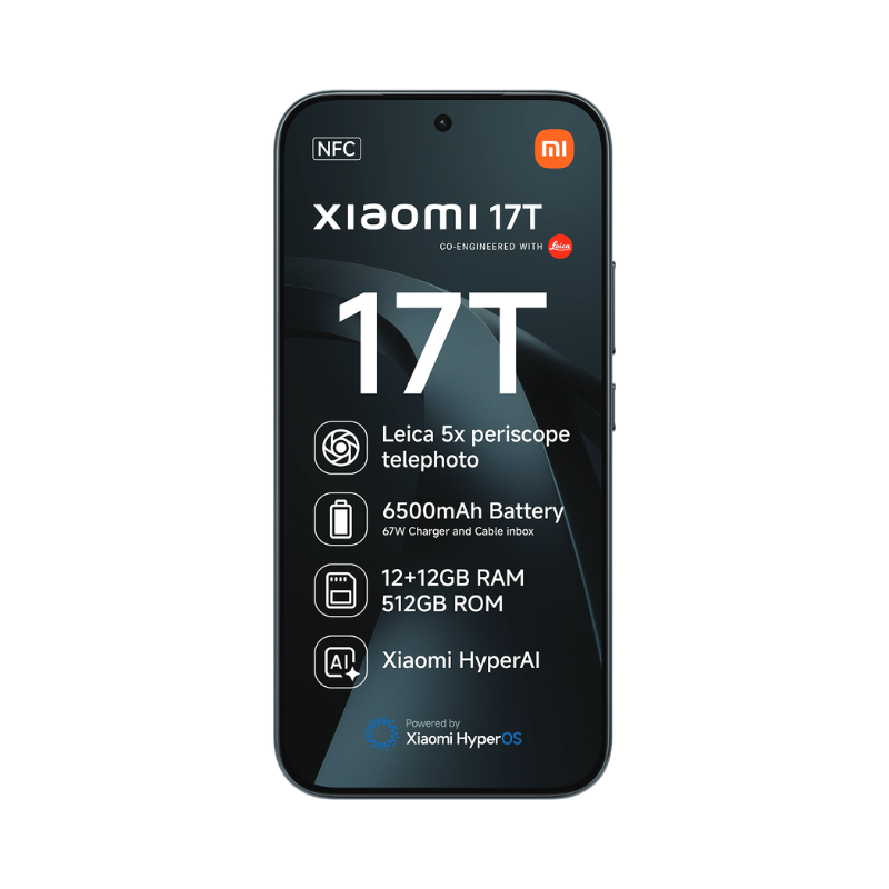 Xiaomi 17T 5G Dual Sim 512GB + Smart Purifier 2 - Black - Black