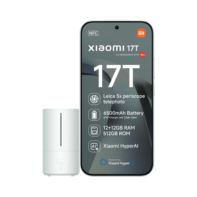 Xiaomi 17T 5G Dual Sim 512GB + Smart Purifier 2 - White - White