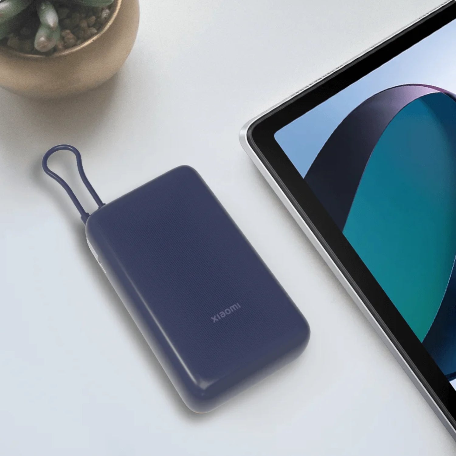Xiaomi 33W Power Bank 20000mAh (Integrated Cable) – Blue - Blue