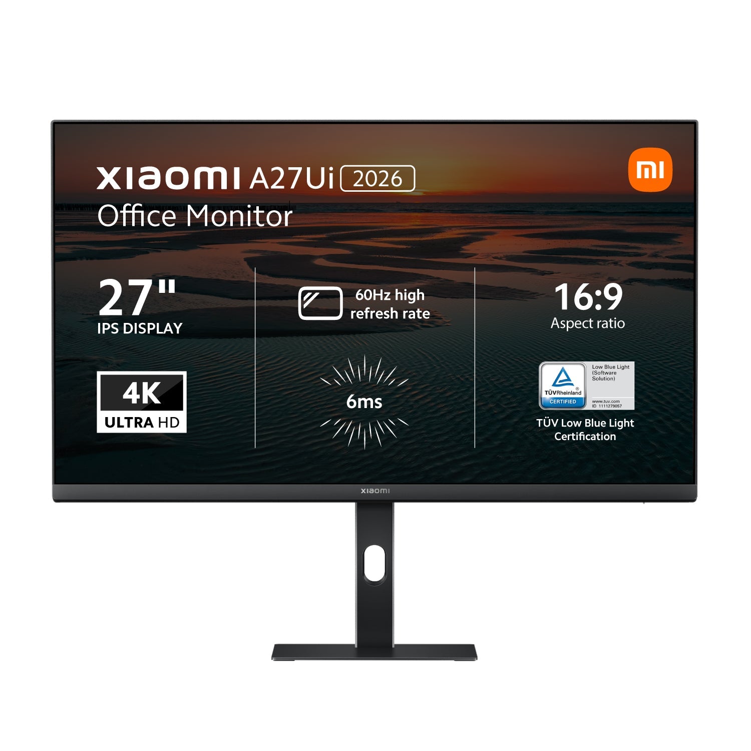 Xiaomi A27Ui 27’’ 60Hz 4K IPS Office Monitor - Black