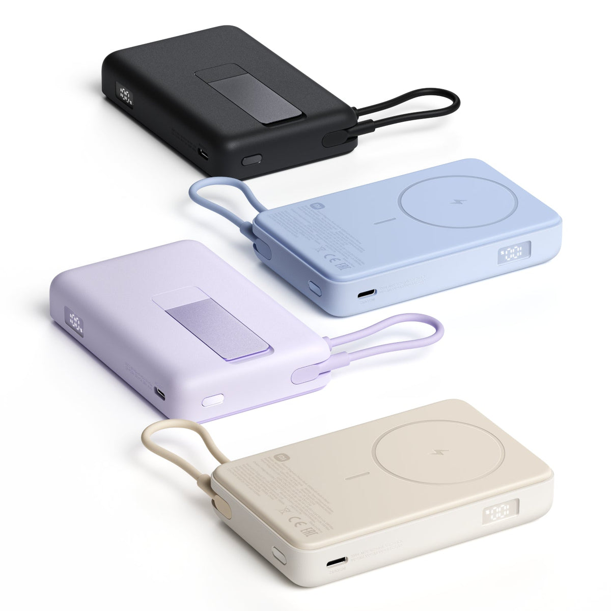 Xiaomi Magnetic Power Bank 10000 with Built-in Stand - Purple - Purple