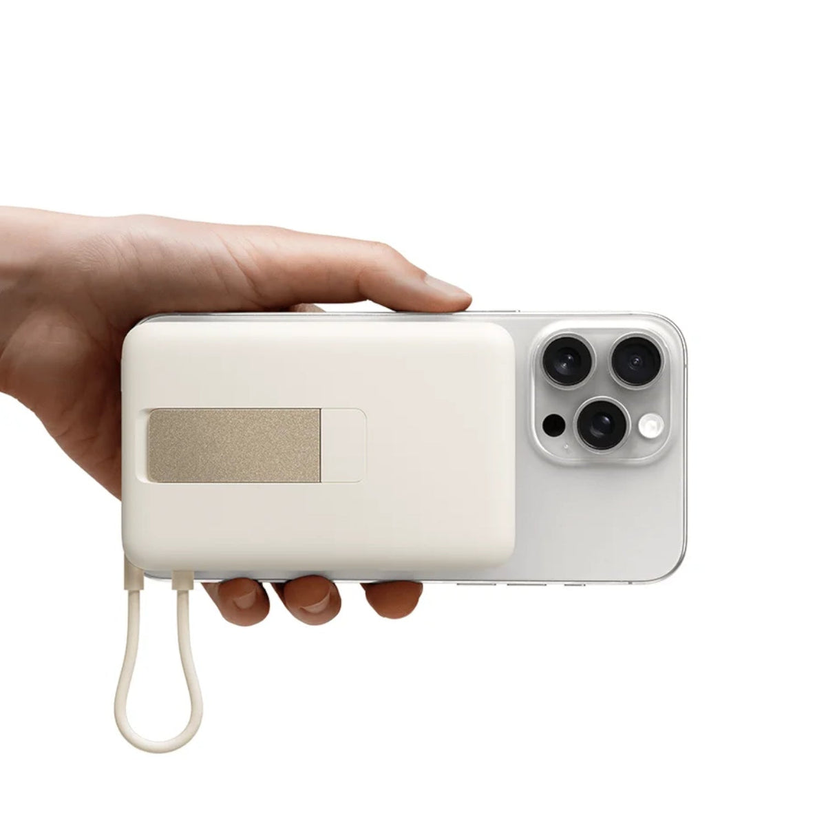 Xiaomi Magnetic Power Bank 10000mAh with Built-in Stand - Beige - Beige