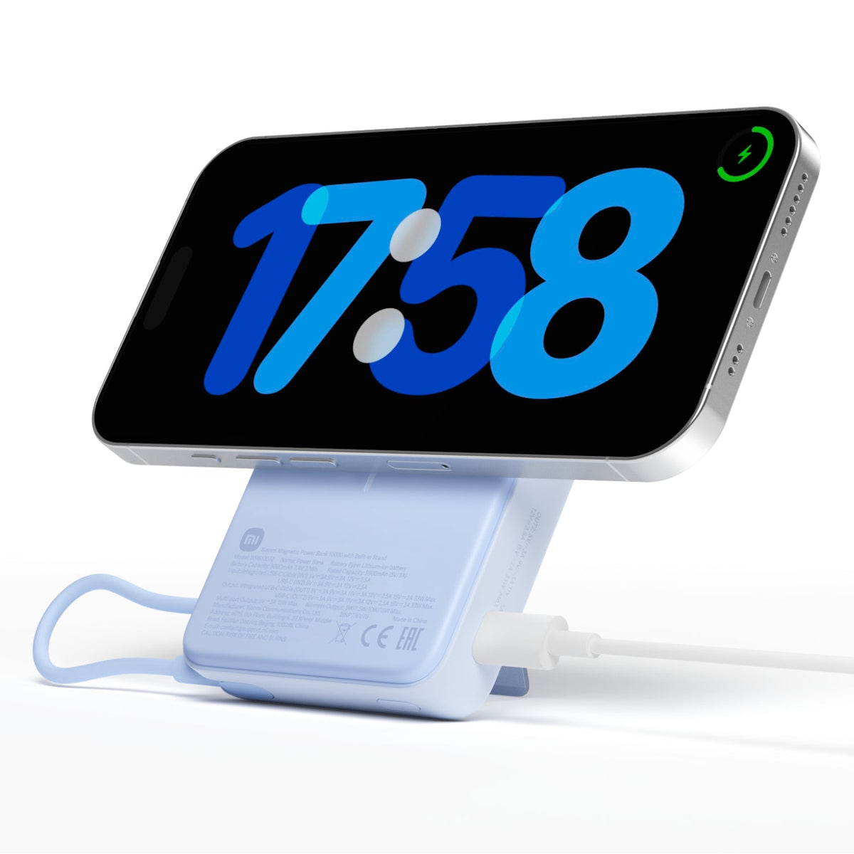 Xiaomi Magnetic Power Bank 10000mAh with Built-in Stand - Blue - Blue