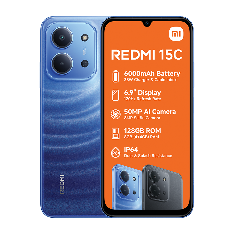 Xiaomi Redmi 15C 4G Dual Sim 128GB - Blue - Blue