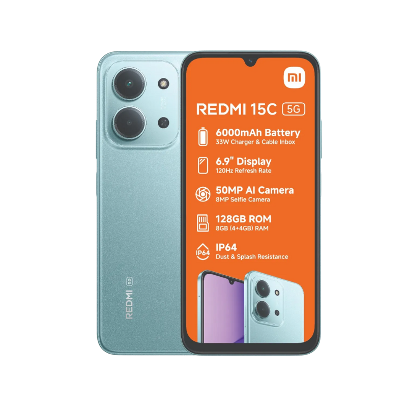 Xiaomi Redmi 15C 5G 128GB - Mint Green - Green