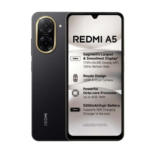 Xiaomi Redmi A5 4G Dual Sim 128GB - Midnight Black – Technomobi