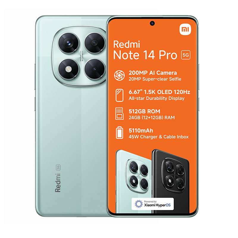 Xiaomi Redmi Note 14 Pro 5G Dual Sim 512GB - Green - Green