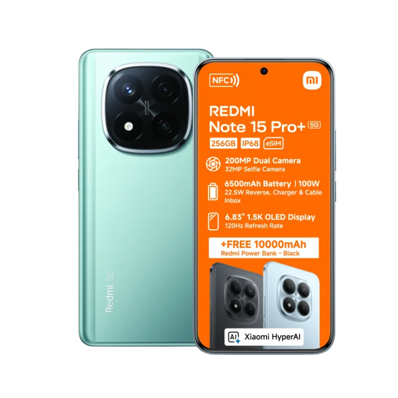 Xiaomi Redmi Note 15 Pro+ Dual Sim 5G 256GB + Powerbank - Blue - Blue