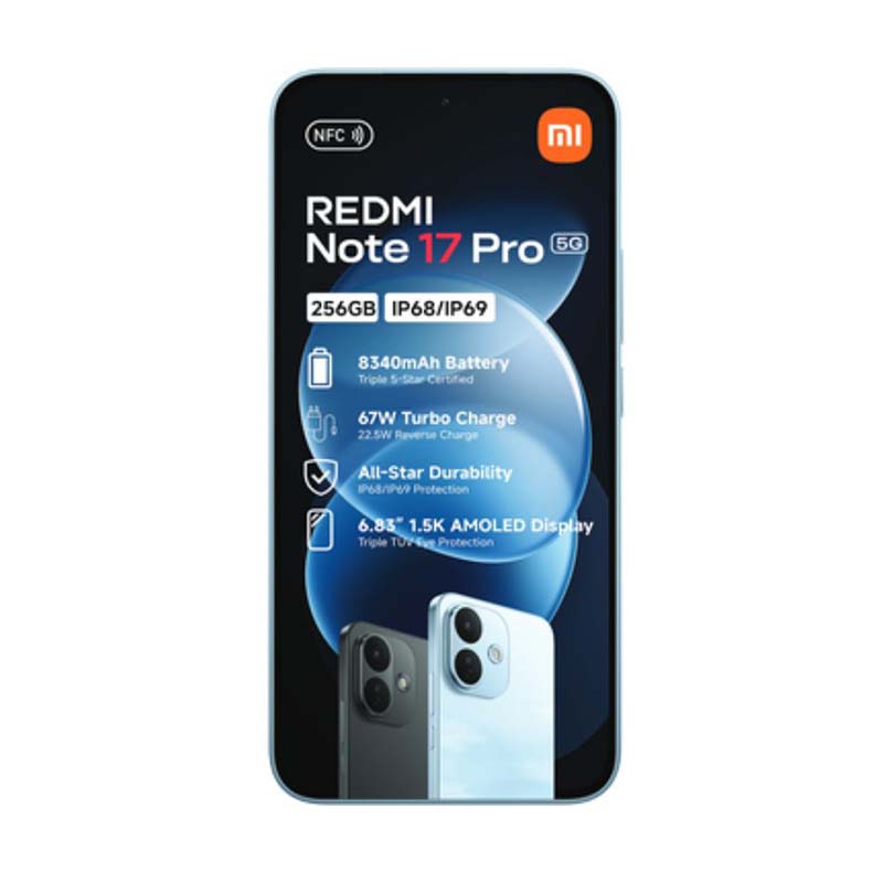 Xiaomi Redmi Note 17 Pro 5G Dual Sim 256GB - Sky Blue with Powerbank - Blue