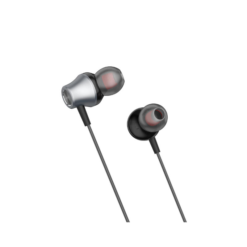 Yookie YTL-11 Wired Earphones Type-C - Black & Silver - Black
