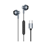 Yookie YTL-12 Wired Earphones Type-C - Black & Metal - Black