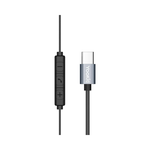 Yookie YTL-12 Wired Earphones Type-C - Black & Metal - Black