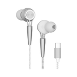 Yookie YTL-15 Wired Earphones Type-C - White&Silver - White Silver