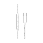 Yookie YTL-15 Wired Earphones Type-C - White&Silver - White Silver