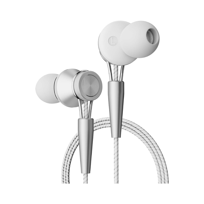 Yookie YTL-15 Wired Earphones Type-C - White&Silver - White Silver