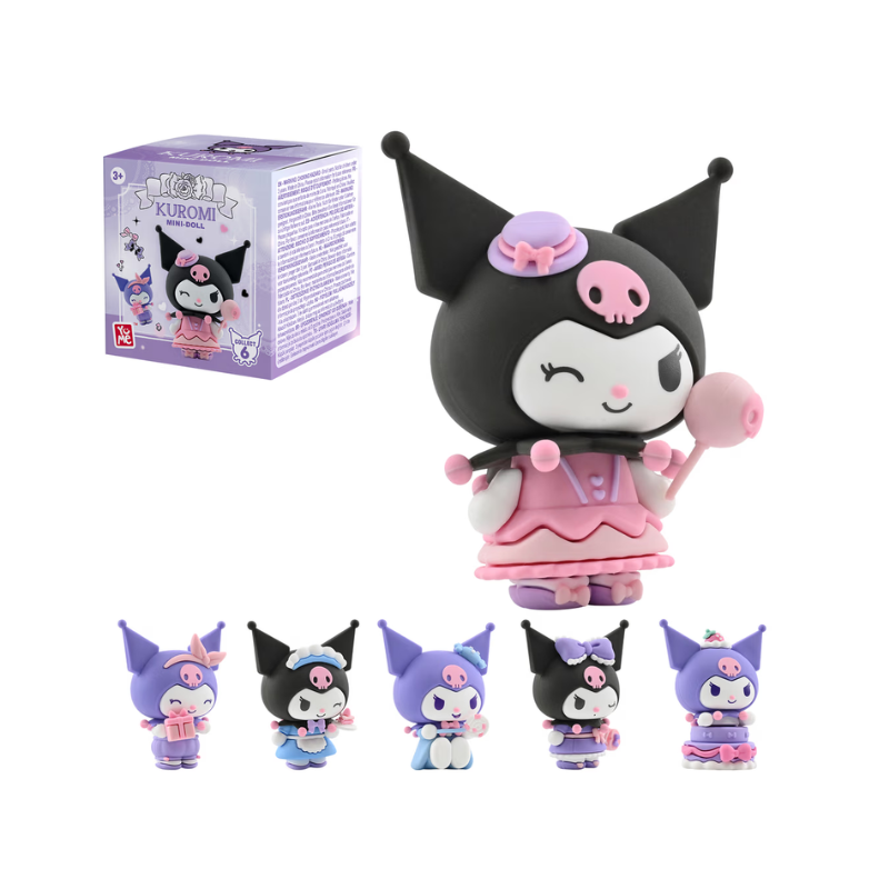 YuMe Hello Kitty & Friends 5cm Mini-Doll Kuromi Birthday Party (12) - Multicolor