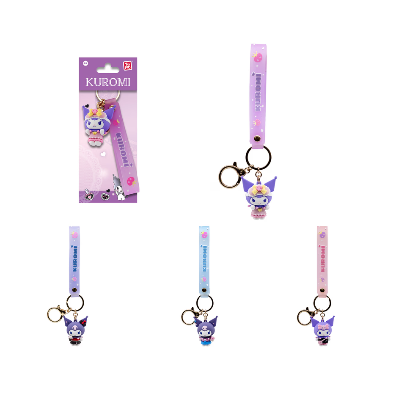 YuMe Hello Kitty Kuromi Cute Outfit Keychain & Strap S1