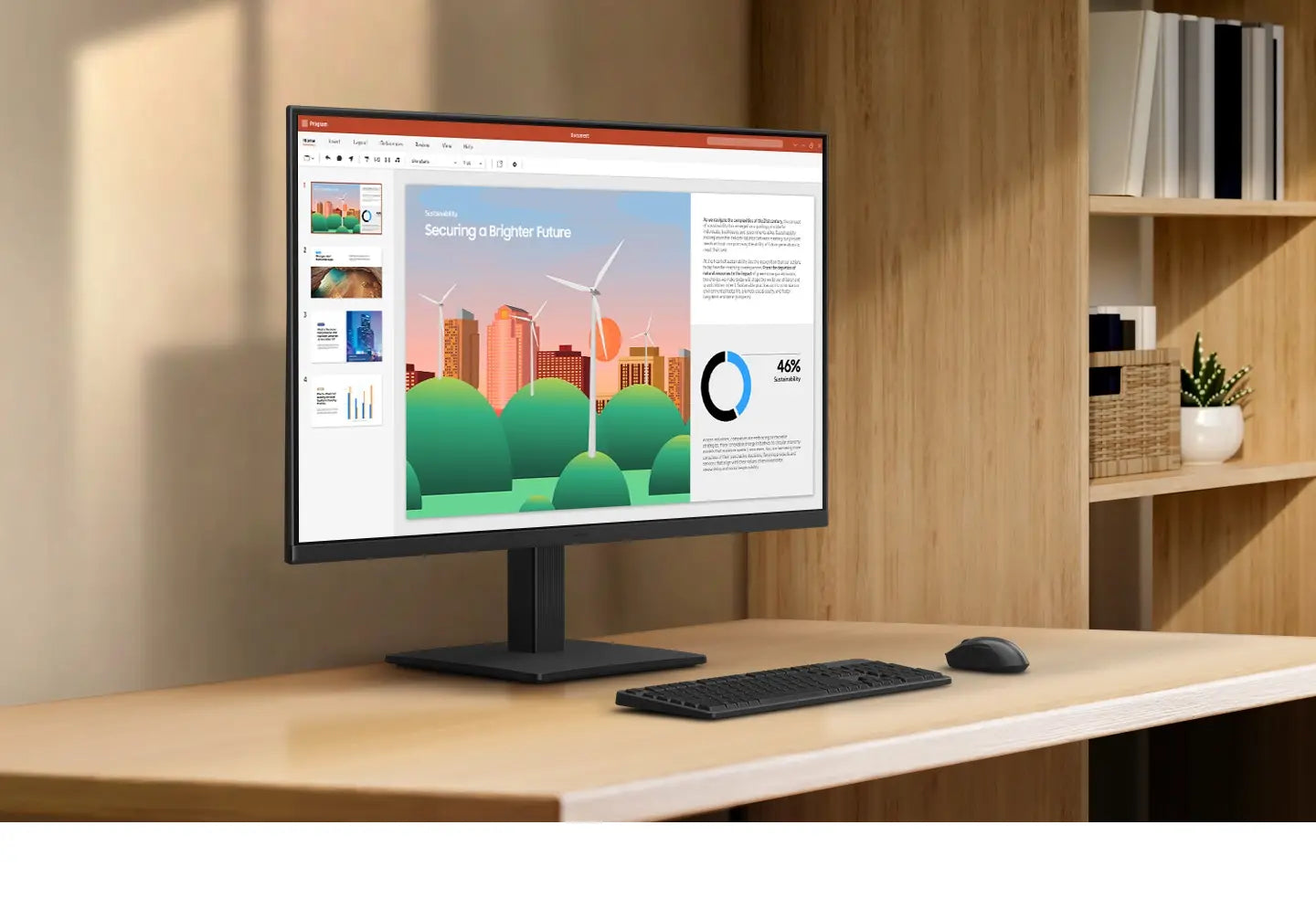 There is a Essential Monitor S3 in a room with a document on it.