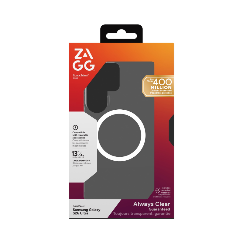 Zagg Crystal Palace Snap Magnetic Case Samsung Galaxy S26 Ultra – Clear - Clear