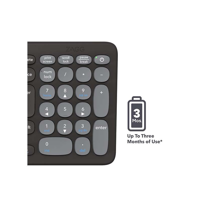 ZAGG Pro Wireless Keyboard 15 Inch - Grey - Grey