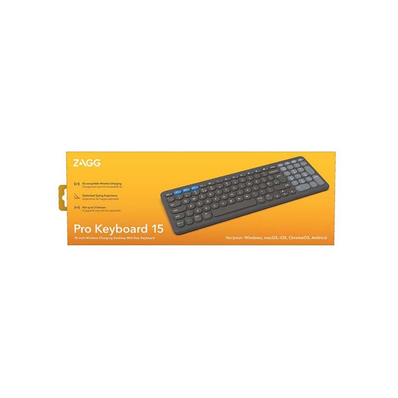ZAGG Pro Wireless Keyboard 15 Inch - Grey - Grey