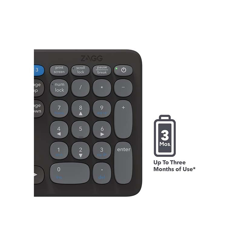 ZAGG Pro Wireless Keyboard 17 Inch - Grey - Grey