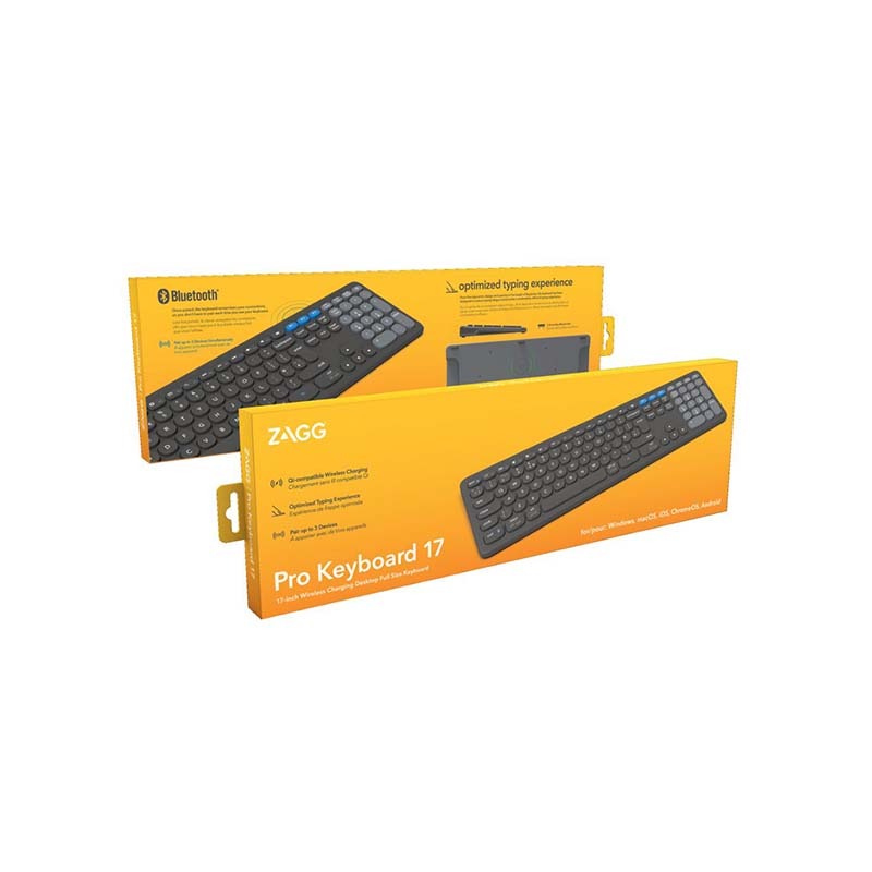 ZAGG Pro Wireless Keyboard 17 Inch - Grey - Grey
