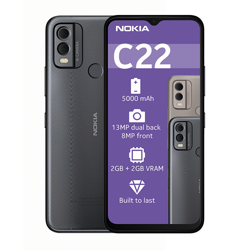 Nokia - Nokia C22 4G Dual Sim 64GB - Black was sold for R1,999.00 on 9 ...