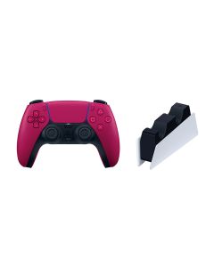Playstation 5 Dualsense Controller - Cosmic Red + Playstation Dualsense Charging Station