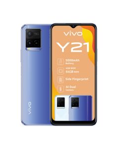 Vivo Y21 Dual Sim 64GB in Metallic Blue sold by Technomobi