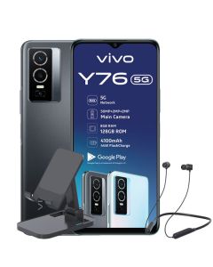 Vivo Y76 5G Single Sim 128GB in Midnight Space sold by Technomobi