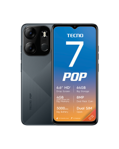 Tecno POP 7 Dual Sim 64GB in Black sold by Technomobi
