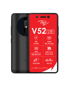Itel V52 LTE 4G Dual Sim 32GB in Black sold by Technomobi