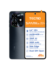 New Techno Spark go 2024 in black sold by Technomobi