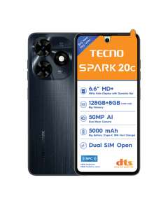New Tecno Spark 20C in black sold by Technomobi