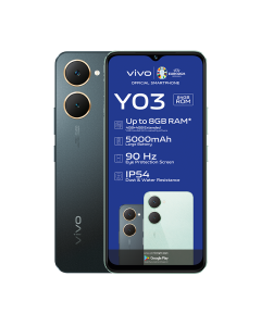 New Vivo Y03 4G in black sold by Technomobi